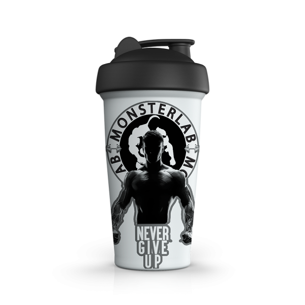 Monster protein shaker never give up